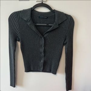 BRANDY MELVILL Bridget Knit top in Gray